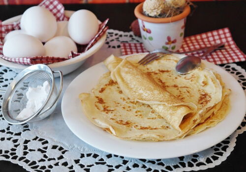 Crêpes auf Teller